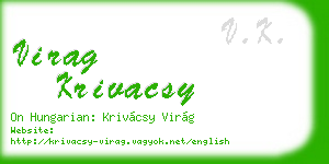 virag krivacsy business card
