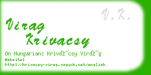 virag krivacsy business card